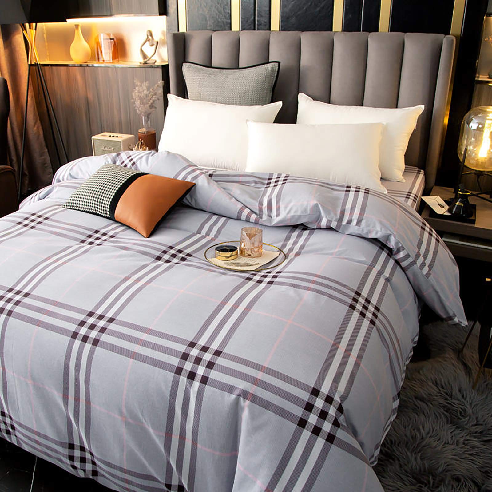 Couverture de couette respirante douce en microfibre avec zip 200x230