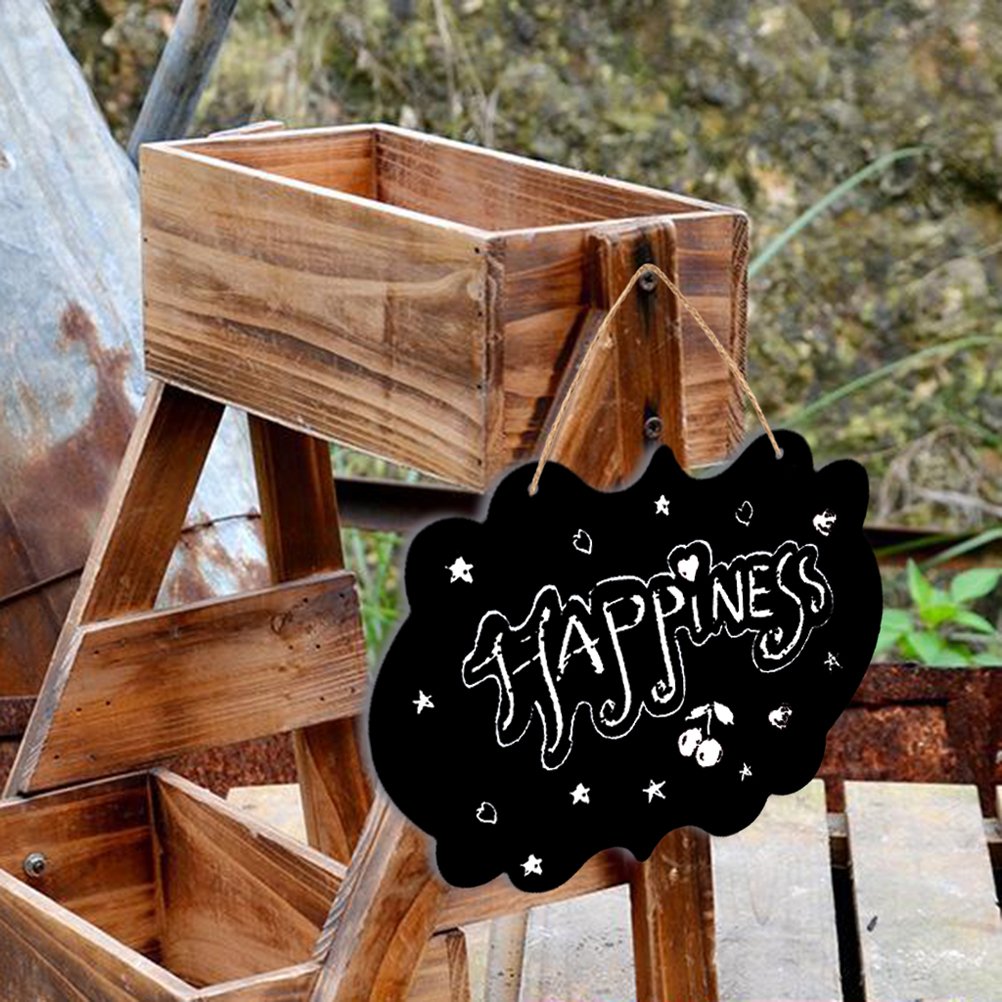 Tafel Anhänger Doppelseitig 23x17cm - Mit Hanfseil - Abwischbar