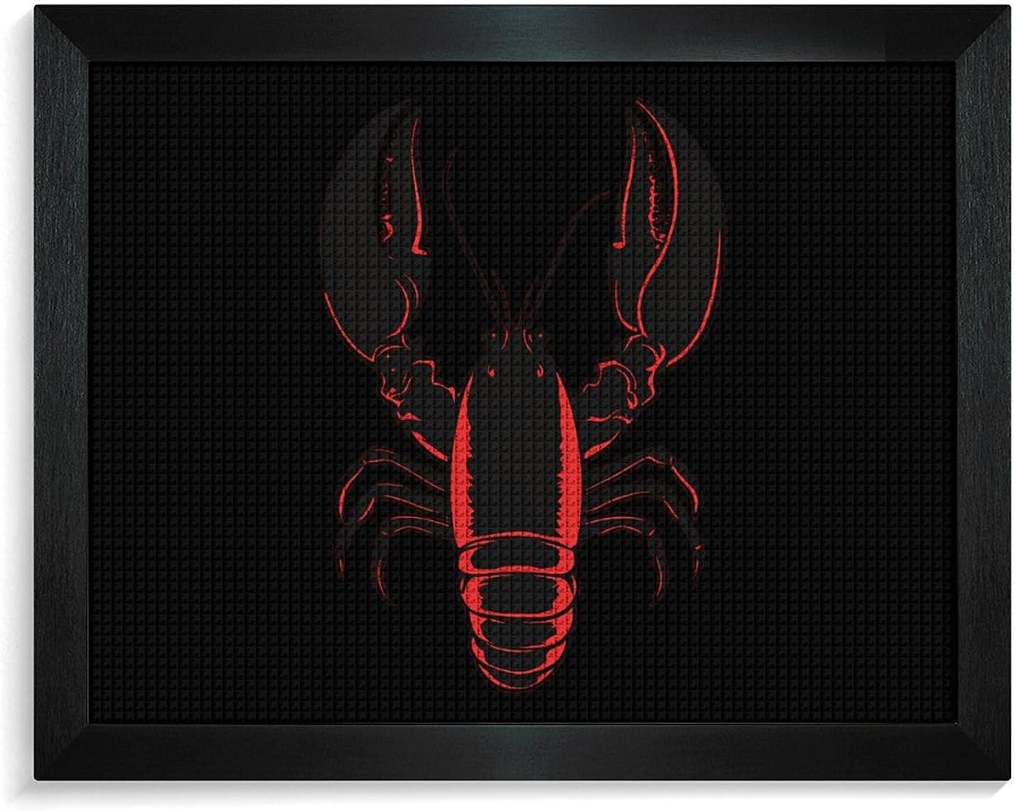 Lobster Crawfish Printed Diamond 5D Painting Kits DIY Full Drill Crafts for Home Wall Decor 16x20 Inch Blackwood 50 * 40cm