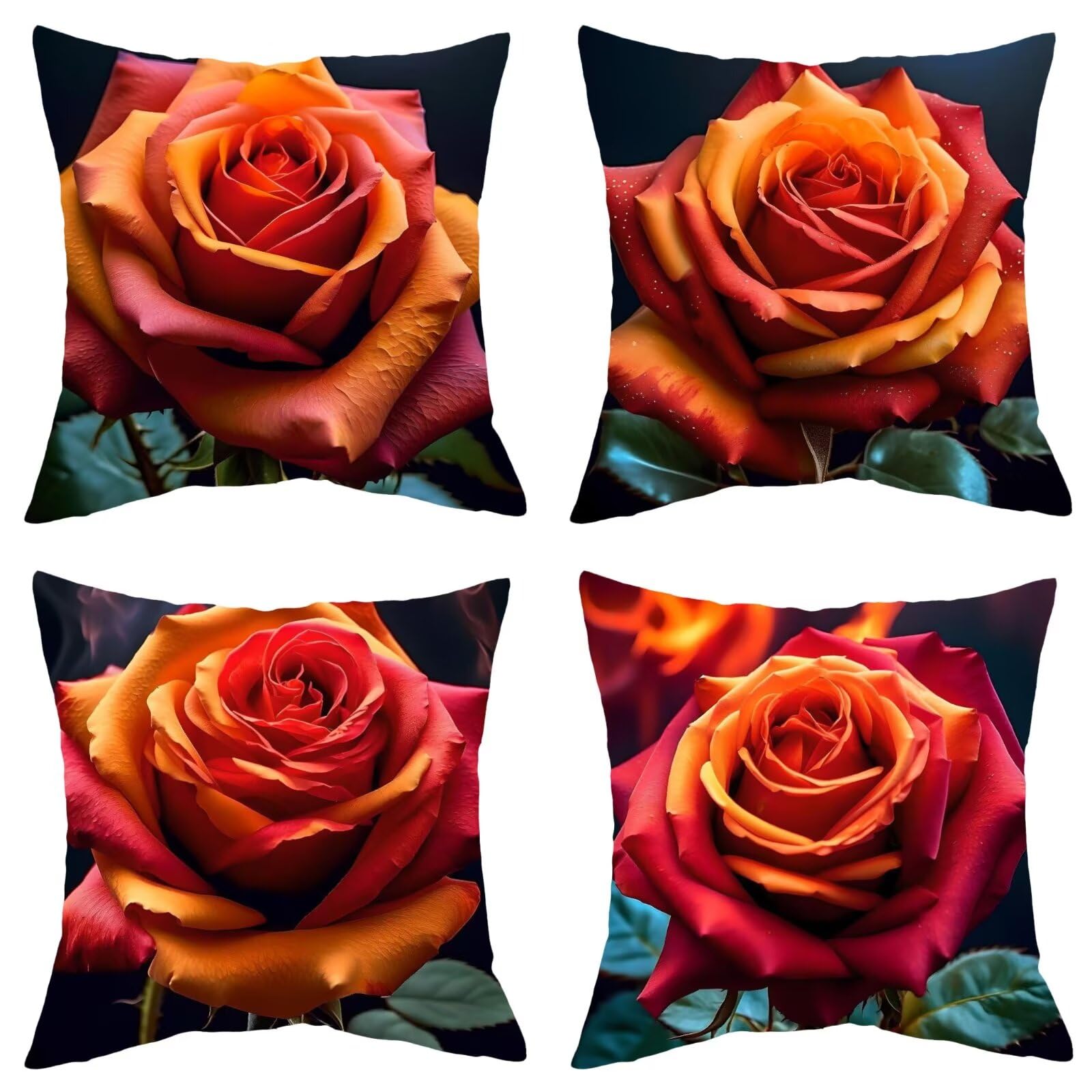 Housse de coussin 50x50 cm pour décoration de jardin extérieur et salon