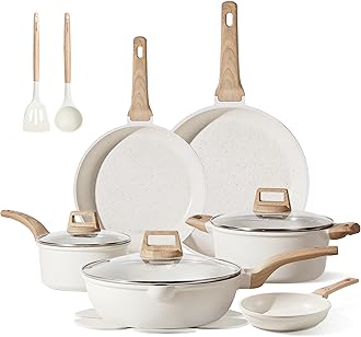CAROTE 16 Piece Cookware Set, Nonstick Pots and Pans, Induction Cookware Cooking Set with Frying Pans, Saucepans, Saute Pan