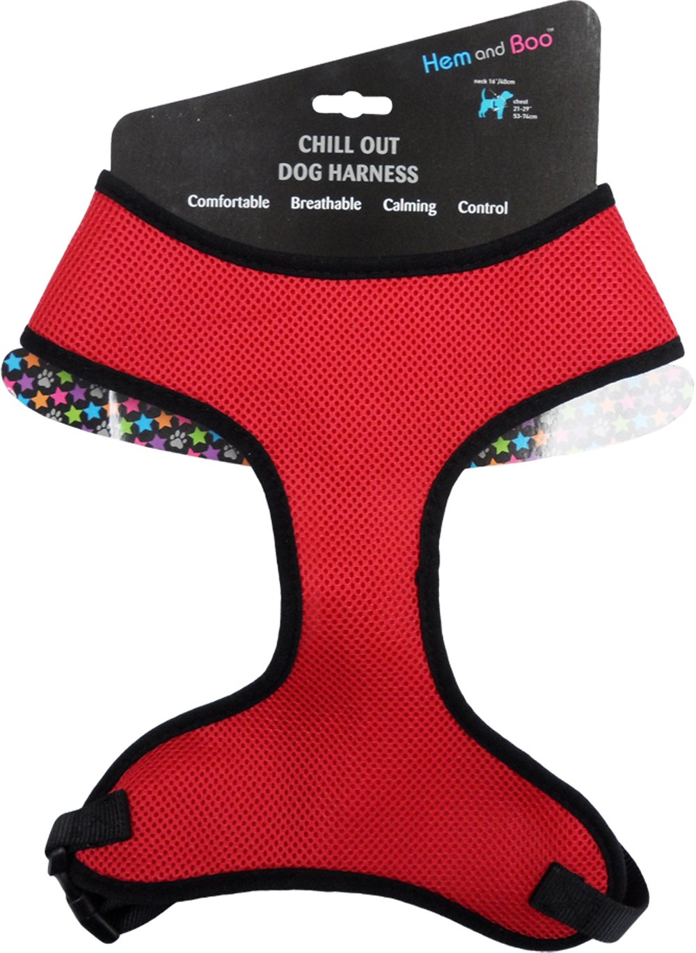 Hem and Boo Soft Mesh Harness, Large, Red
