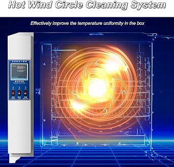 Drying Oven Lab Oven, Lab Blast Drying Oven Industrial Oven, Intelligent Temperature Control Adjustable Speed Fan, Digital Forced Air Convection Drying