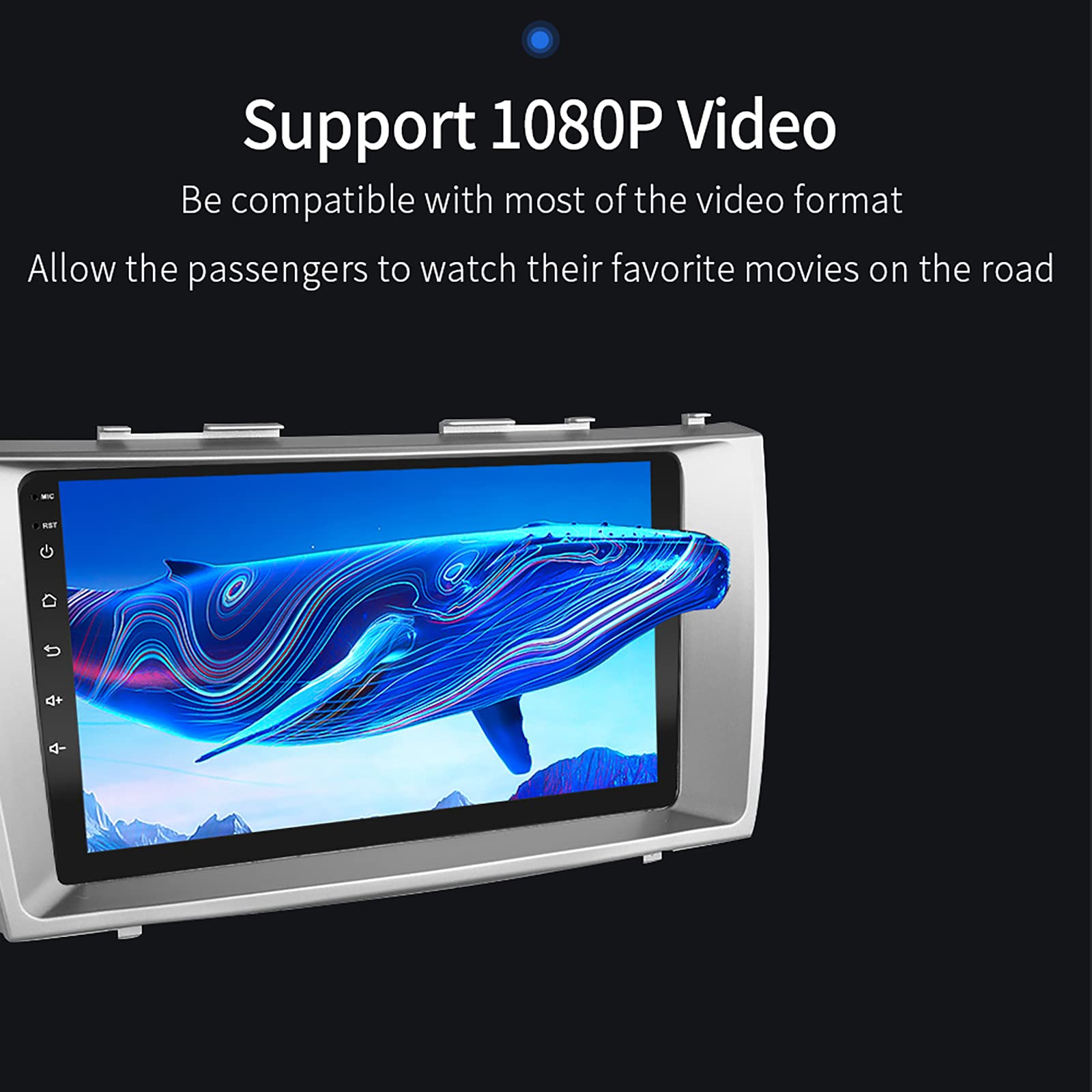 9\" Android 15 Carplay Auto For Toyota Camry XV40 Aurion 2007 - 2011 2 Din Car Multimedia Stereo Player GPS Navigation Wifi FM 4G
