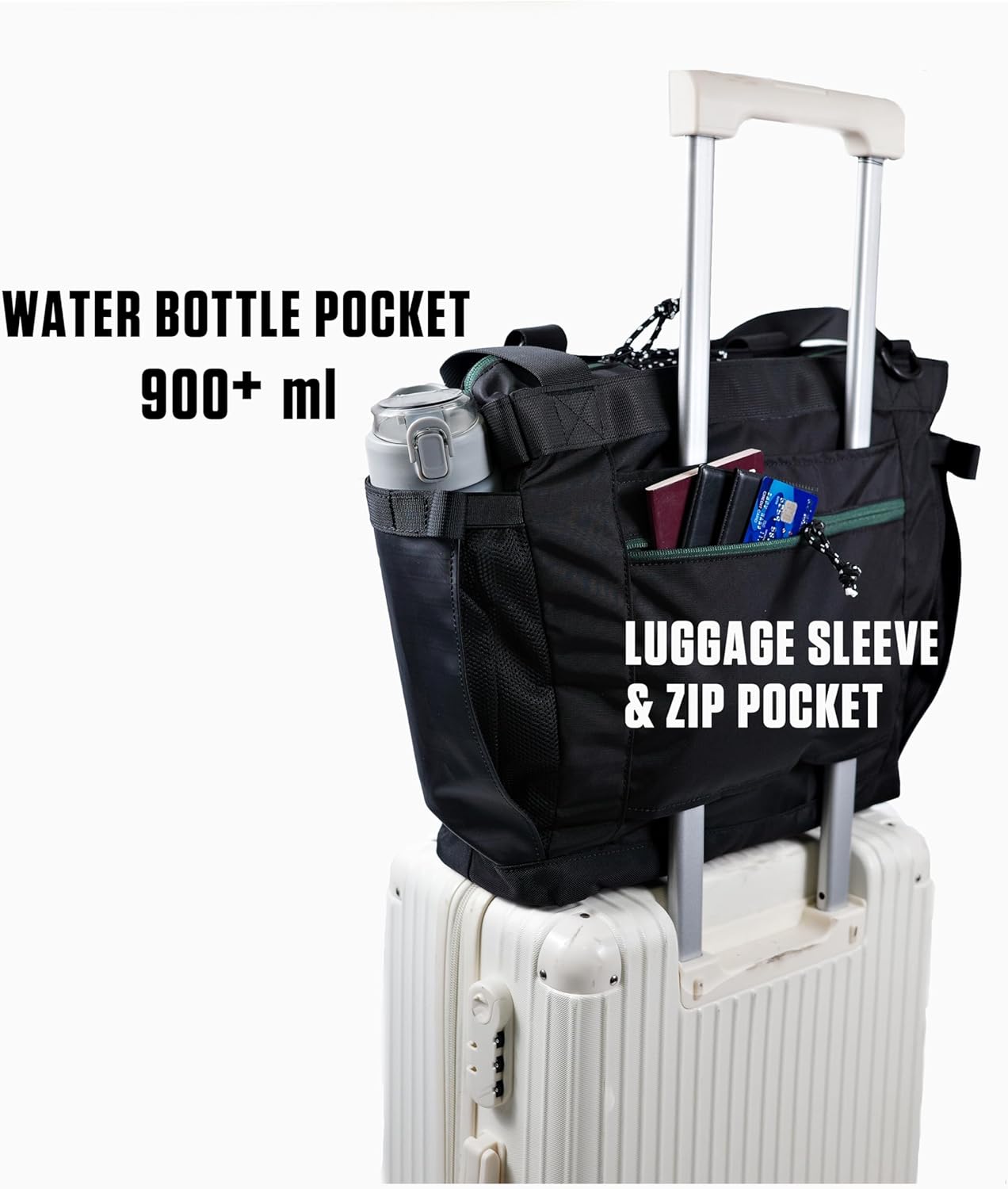 Utility Tote 15L, Over Shoulder & Crossbody Carry, Water Repellent, Full Zip, Laptop Sleeve - Image 7