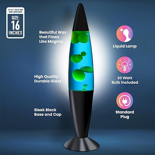 Miniatura 3 de Jambo Hermosa lámpara de 16 pulgadas con cera, luz nocturna relajante para decoración del hogar, extra alta, lámpara de sala de estar, oficina,