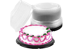 15-Pack Disposable Plastic Cake Containers with Dome Lid: The Perfect Way to...
