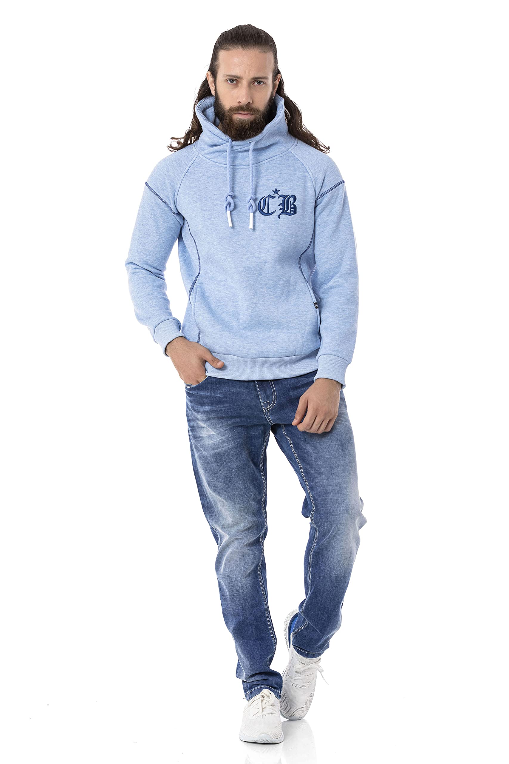 Cipo & Baxx Pantalones vaqueros para hombre, ajustados, elásticos
