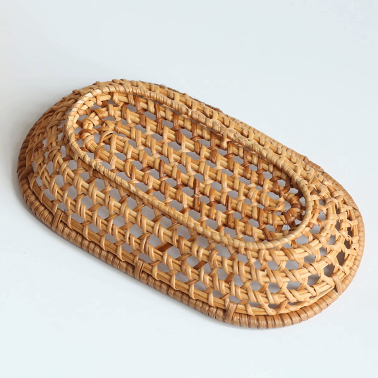 UNNS Bandeja Decorativa Bandeja Trenzada Oval Mano Trenzado Bandeja Sirviendo Tray Tabla de café Bandeja Desayuno Comida rápida Aperitivo Serving Party Bandeja Bandejas para Servir