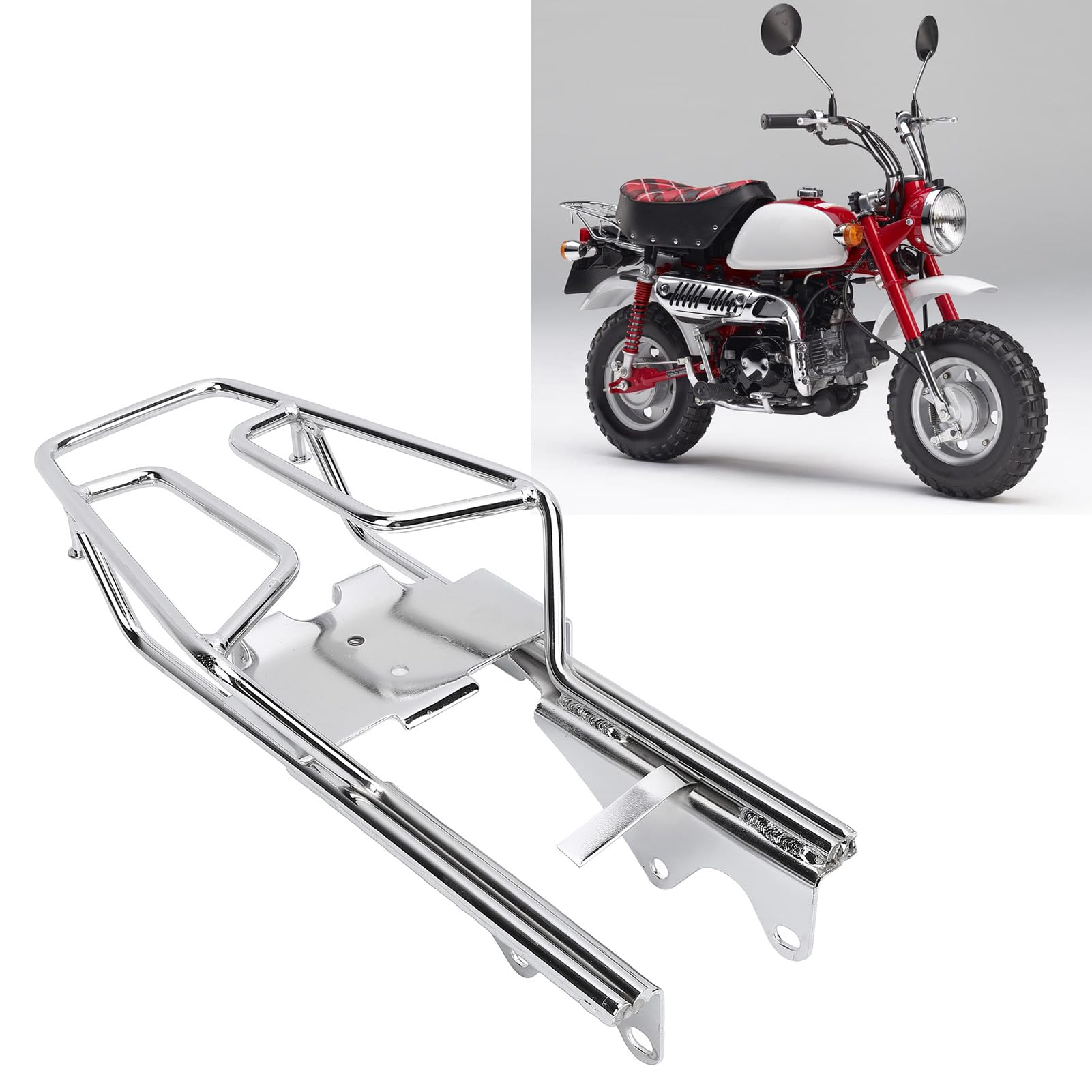 Eujgoov Porte-Bagages de Moto, Construction en Alliage d'acier, Installation Facile pour Monkey Z50 Z50J Skyteam Z50A, Stockage Supplémentaire et Conception Conviviale