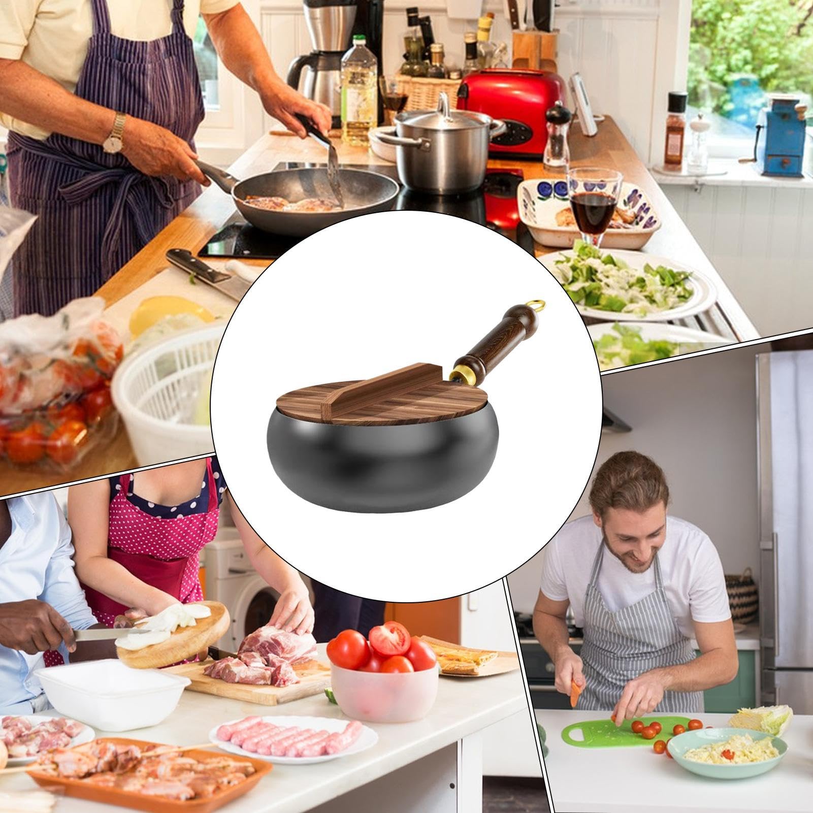 Sauteuse Résistant à la chaleur Induction Outil Cuisson Préparation repas
