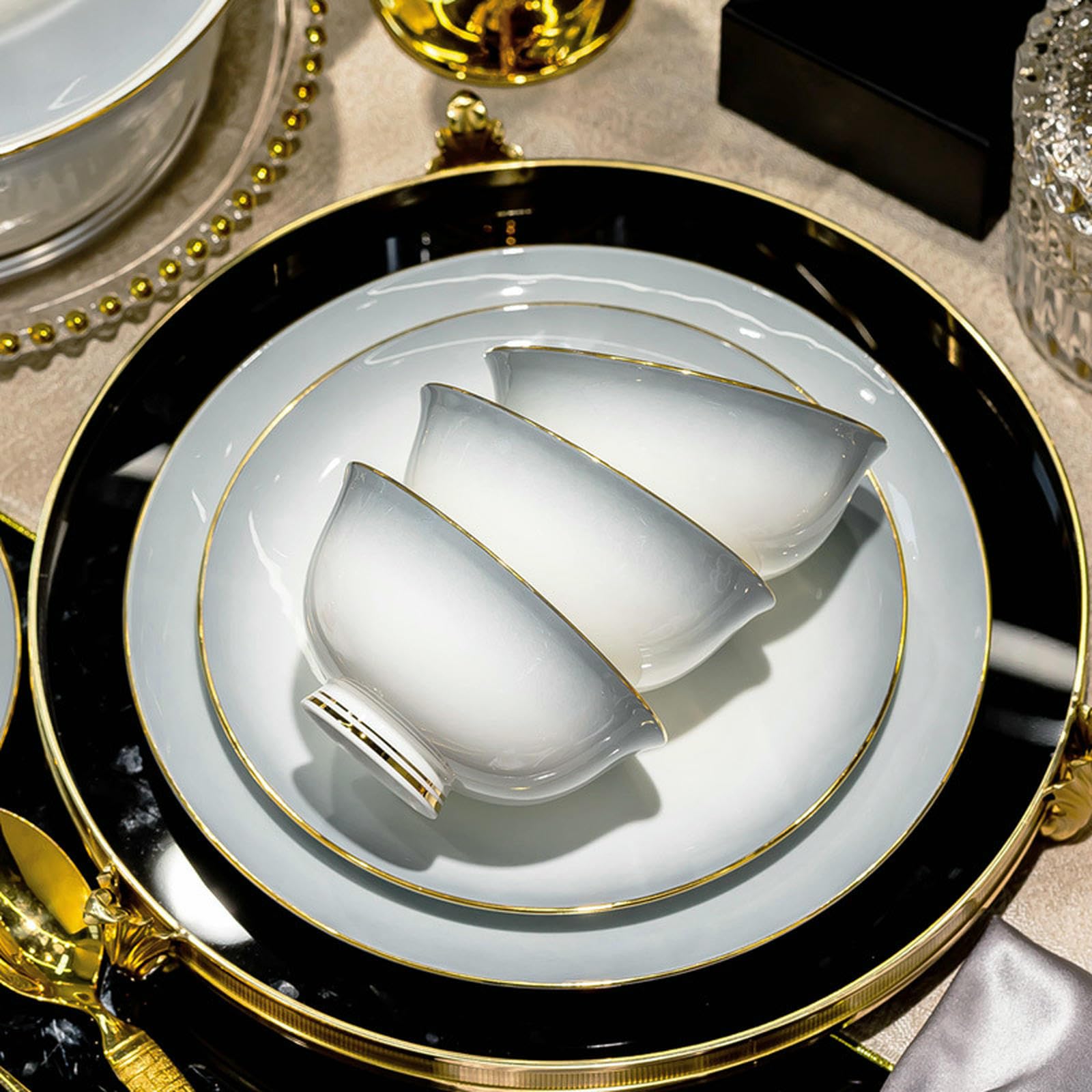 Porcelana kostna okrągły kwiat wykwintne naczynia domowe odporne na wysokie temperatury zindywidualizowana zastawa stołowa - 30 cm naczynia rybne