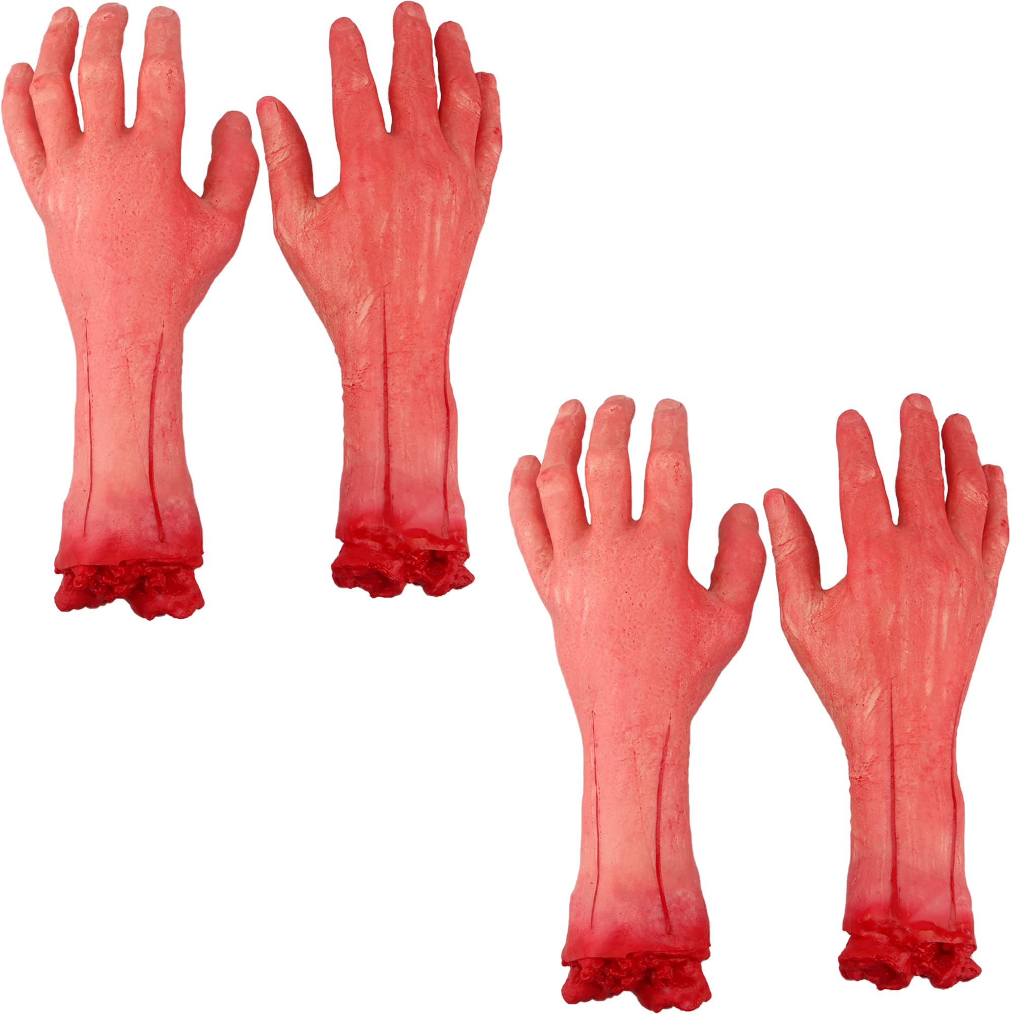 Buy Haconba 4 Pack Halloween Bloody Hands Broken Severed Bloody Fake