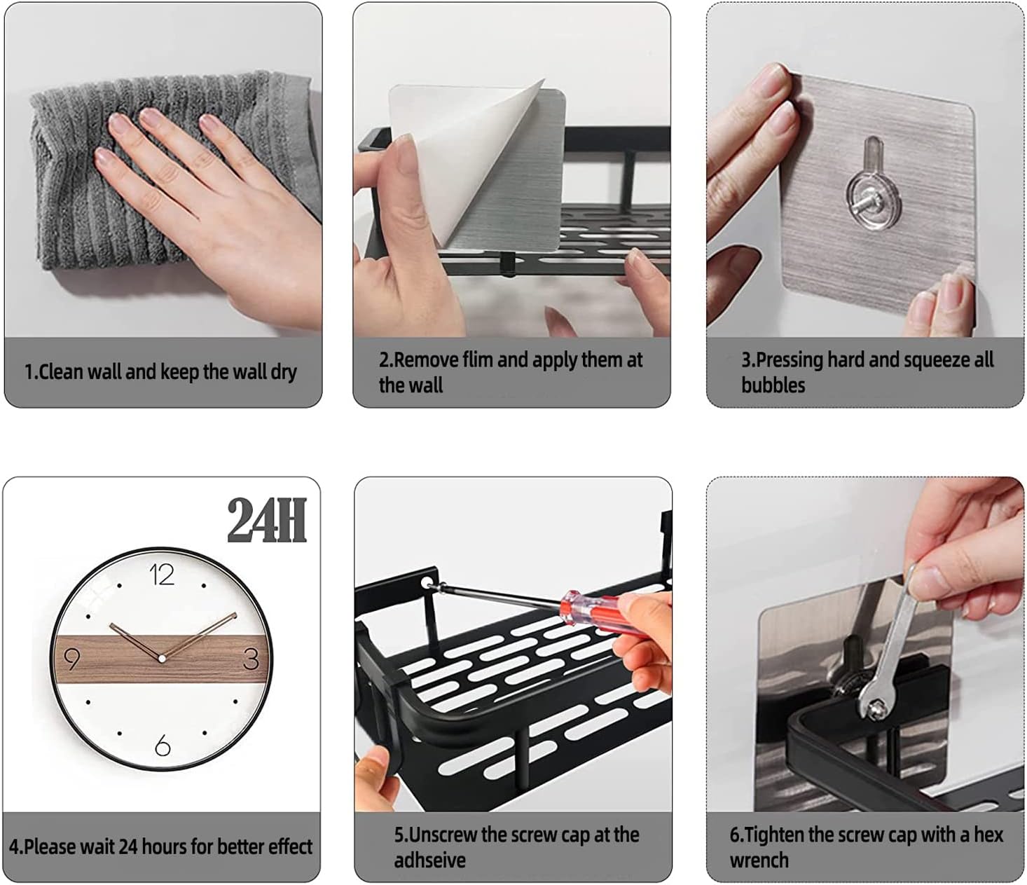 Kit 2 Prateleira Para Banheiro de Canto Porta Shampoo Sabonete Nicho Organizador Cozinha Lavanderia Aluminio Resistente Estilo Industrial Clean