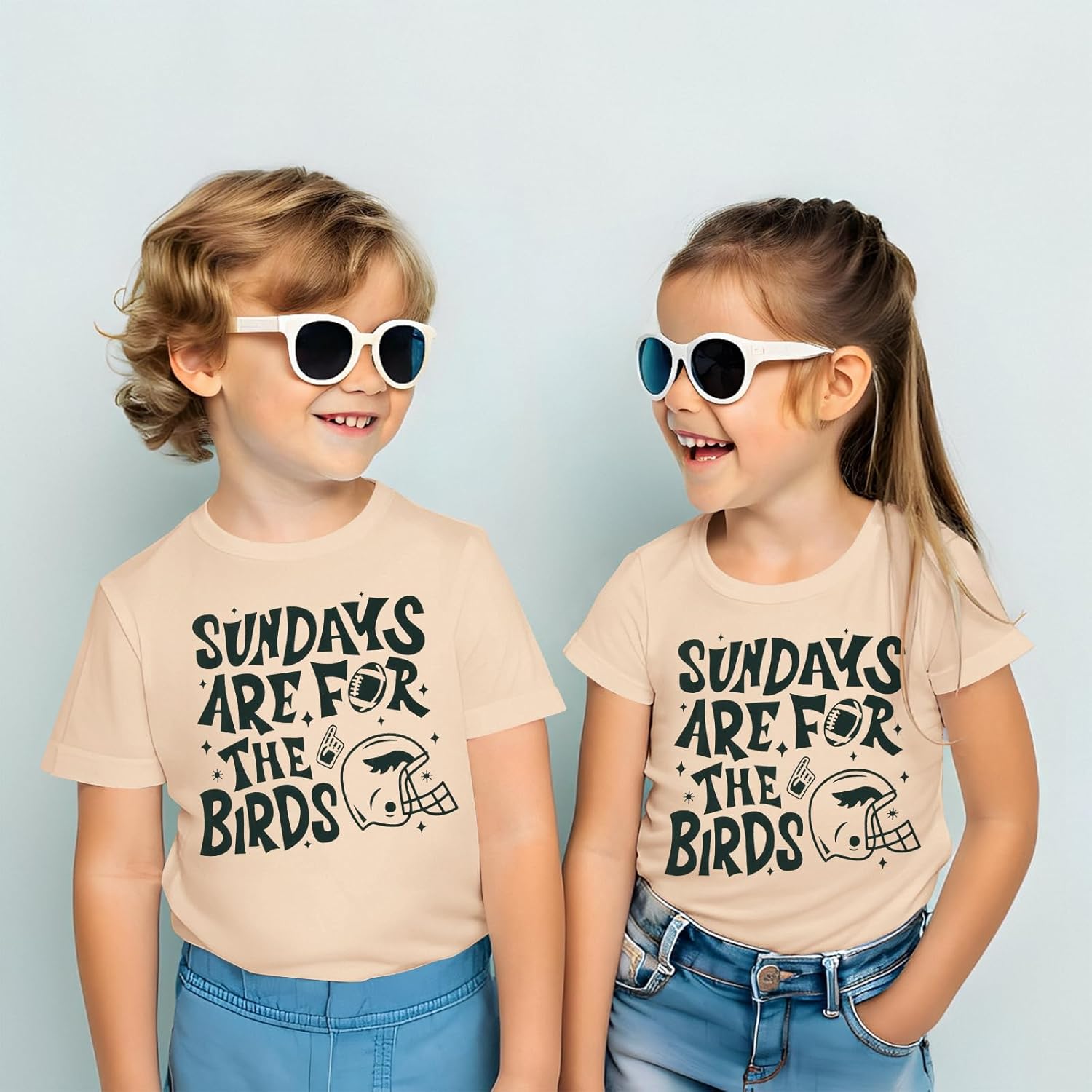 KEKEMI Toddler Boy Girl Football Game Day Shirt Sundays are for The Birds T-Shirt Ballgame Outfit Sport Tee Football Fan Tops - Image 5