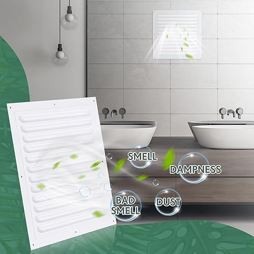 Miniatura 36 de 2 rejillas de ventilación de aluminio a dos aguas de 6 x 6 pulgadas, rejillas de ventilación de metal a dos aguas con tornillo y malla de pantalla