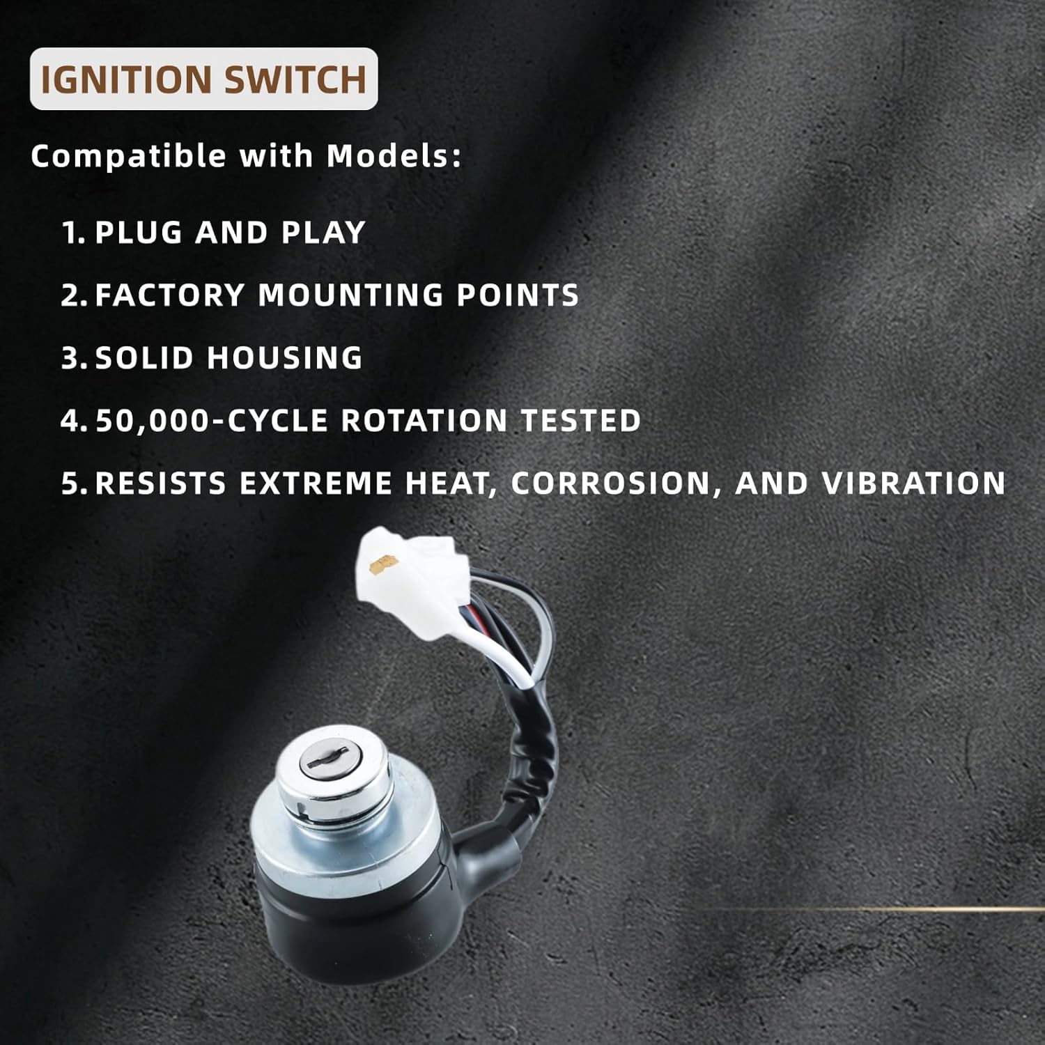 AM879479 Ignition Switch for John Deere Tractor 2025R 2027R 2032R 2210 2305 2320 2520 2720 4010 4100 4110 4115 Replace LVA803436 LVA803606