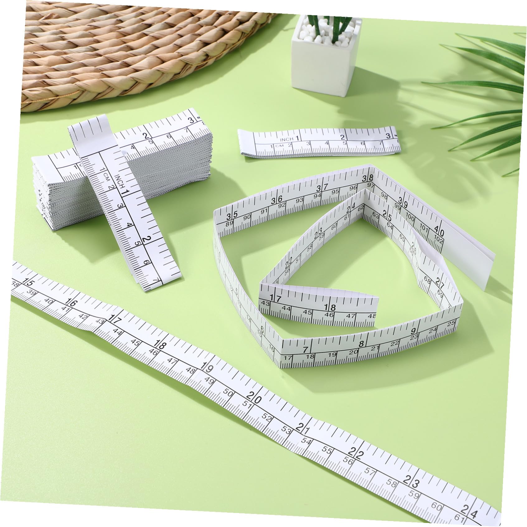 Uonlytech Mètre Ruban en Papier Mesurer le Corps, Système de Mesure Dual 1 Mètre Lot de 25 Pièces Résistant à la Décoloration pour Ingénieurs et Designers