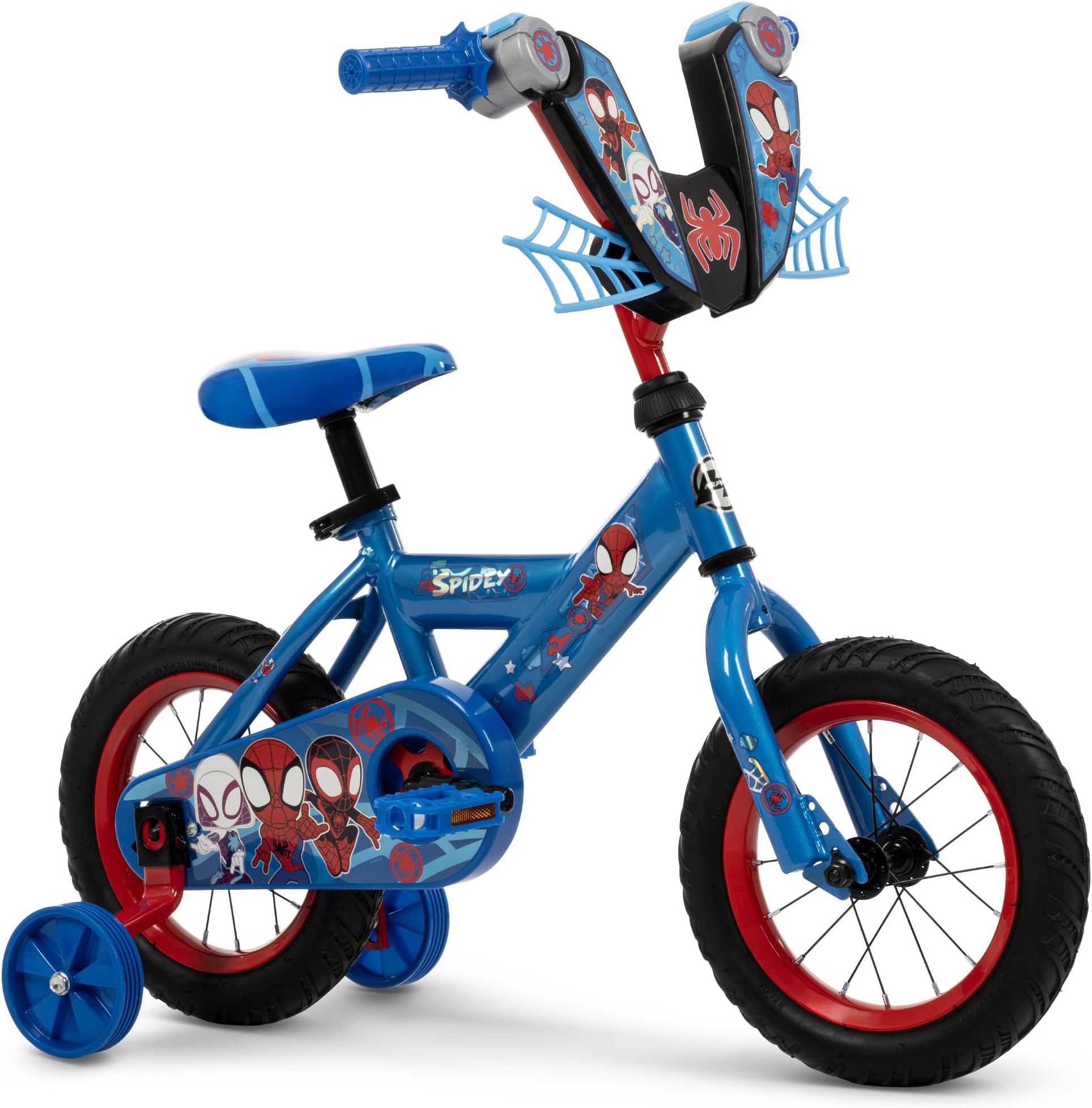 Disney and Marvel 12/16 Inch Boy's Bike for Kids, Multiple Color Options and Designs Available, Ideal for Ages 3+ Years Old, Removable Training Wheels, Adjustable Seat, Simple Coaster Brake
