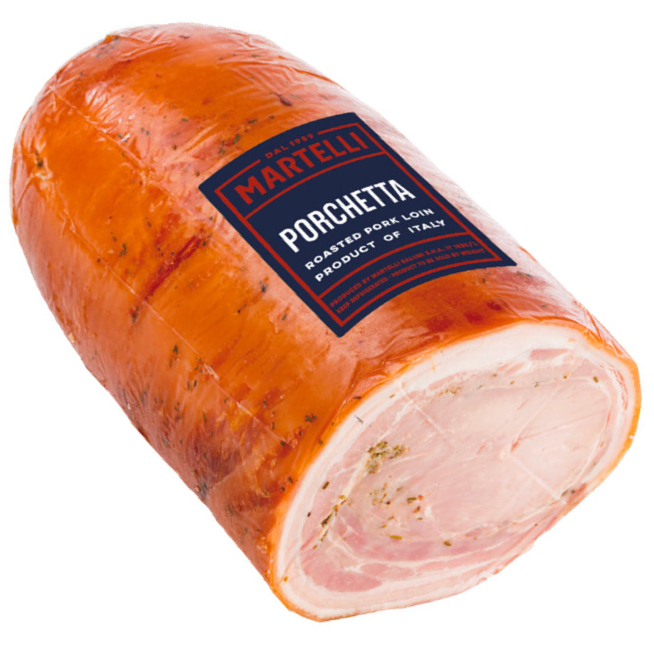 Porchetta Pork Roast Loin (11 lbs) - MARTELLI, Italian-Style Roasted Pork with Rosemary and Black Pepper, Gluten-Free and Dairy-Free - Product of Italy