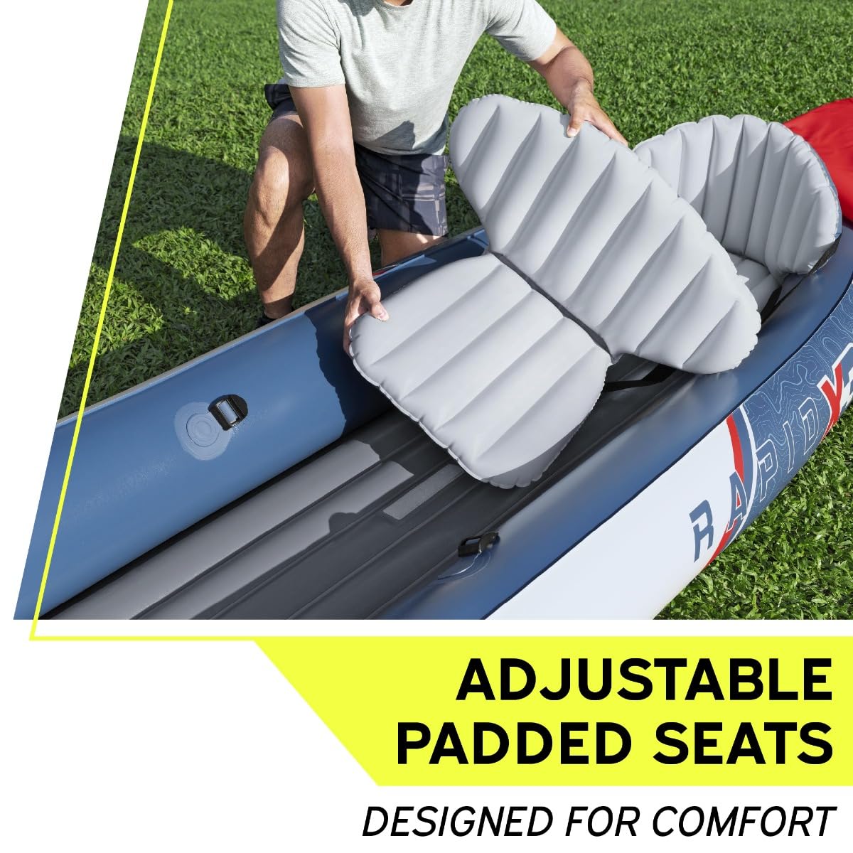 Bestway Hydro-Force 3 Person Inflatable Kayak Set with Aluminium Oars