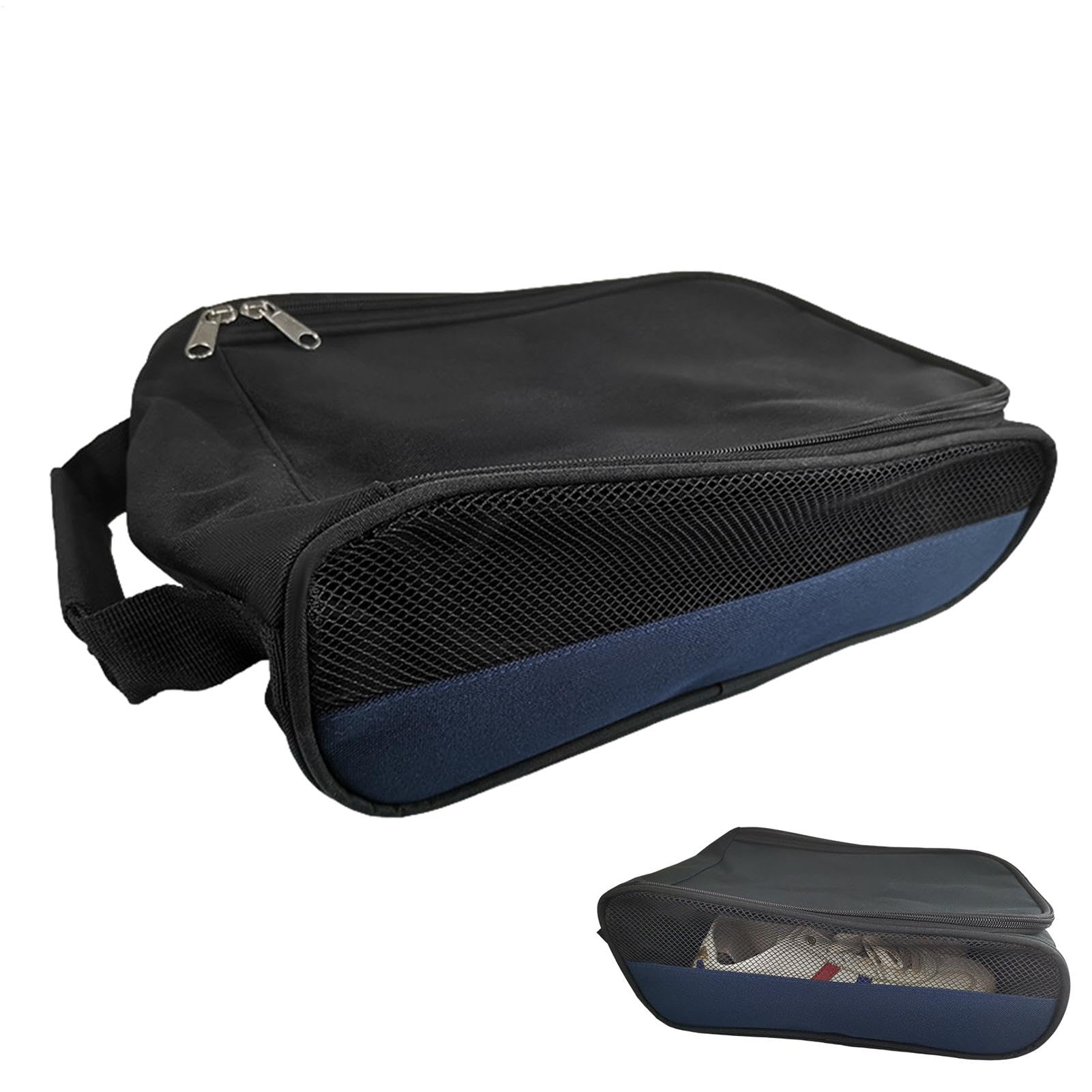 Borsa per scarpe sportive, Borsa per scarpe con cerniera,Organizzatore per riporre le scarpe | Portascarpe traspirante con tracolla con cerniera resistente all'acqua con ventilazione in rete per i