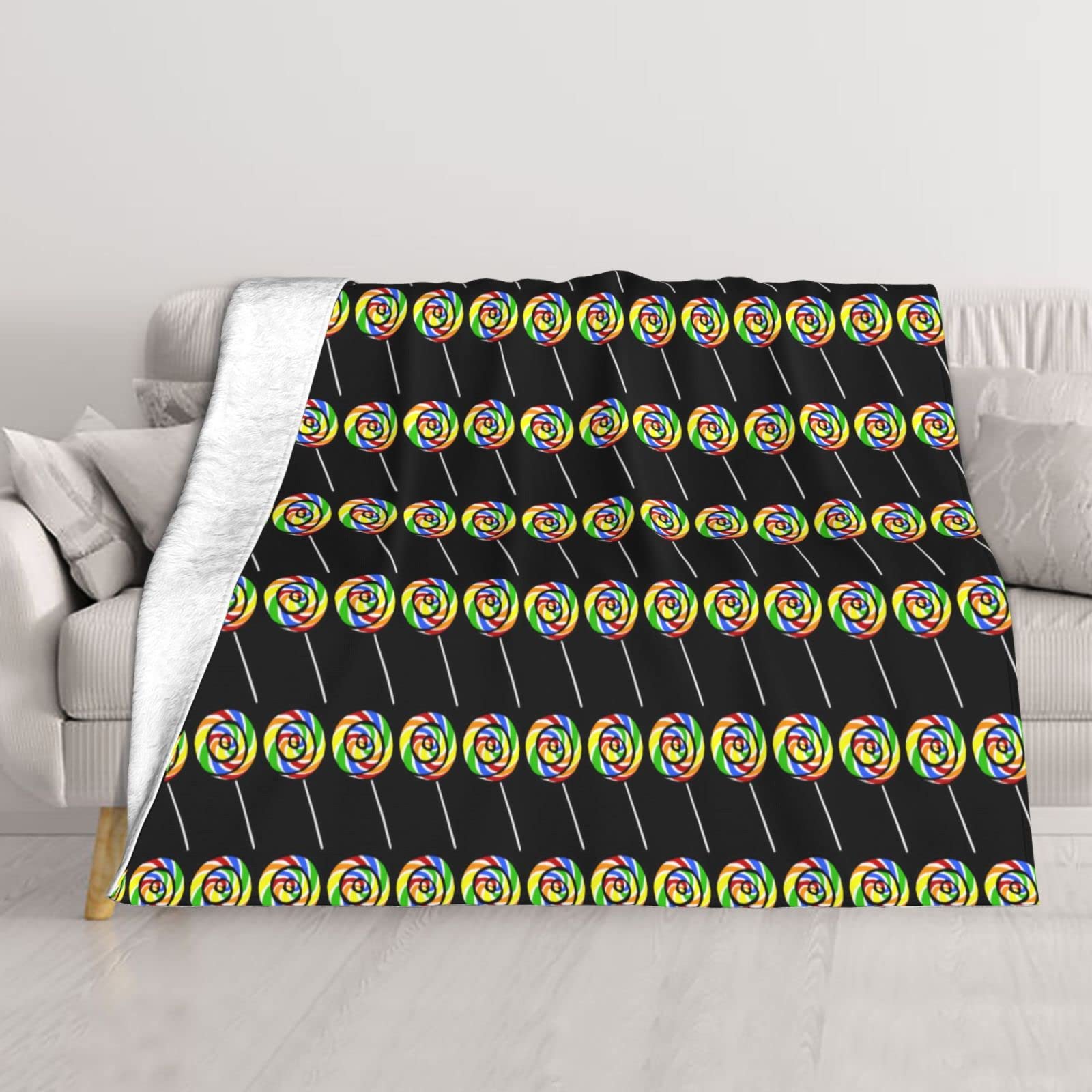 Couverture à imprimé sucettes en peluche premium de qualité supérieure