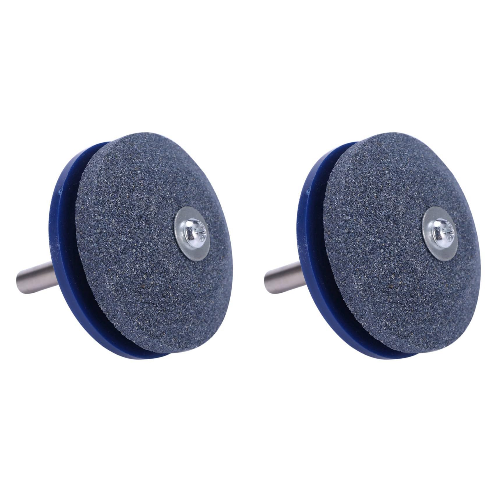 Jnchdghwa Blue 2X 50Mm Faster Blade Sharpener Lawn Mower Universal Grinding Rotary Drill Cuts Lawnmower Blade Sharpener(1Pcs)