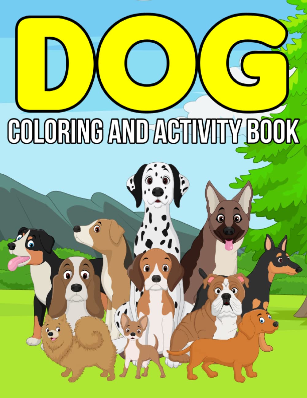 Buy Dogs Coloring And Activity Book Easy Illustration Of Dogs Coloring