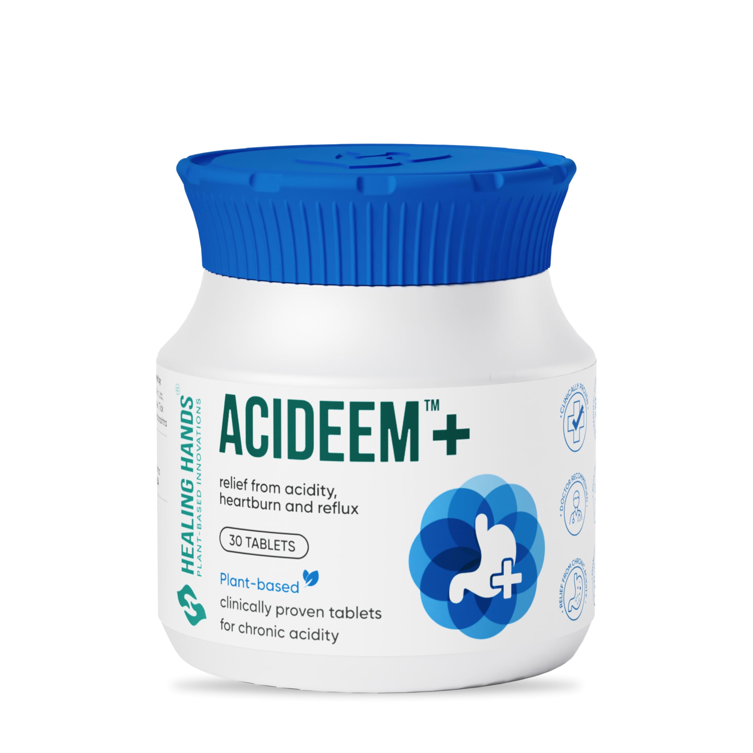 ACIDEEM Plus Healing Hands Tablet for Relief in Acidity, Gas, Bloating & Indigestion I Safe & Natural, Clinically Proven, Ayurvedic Medicine