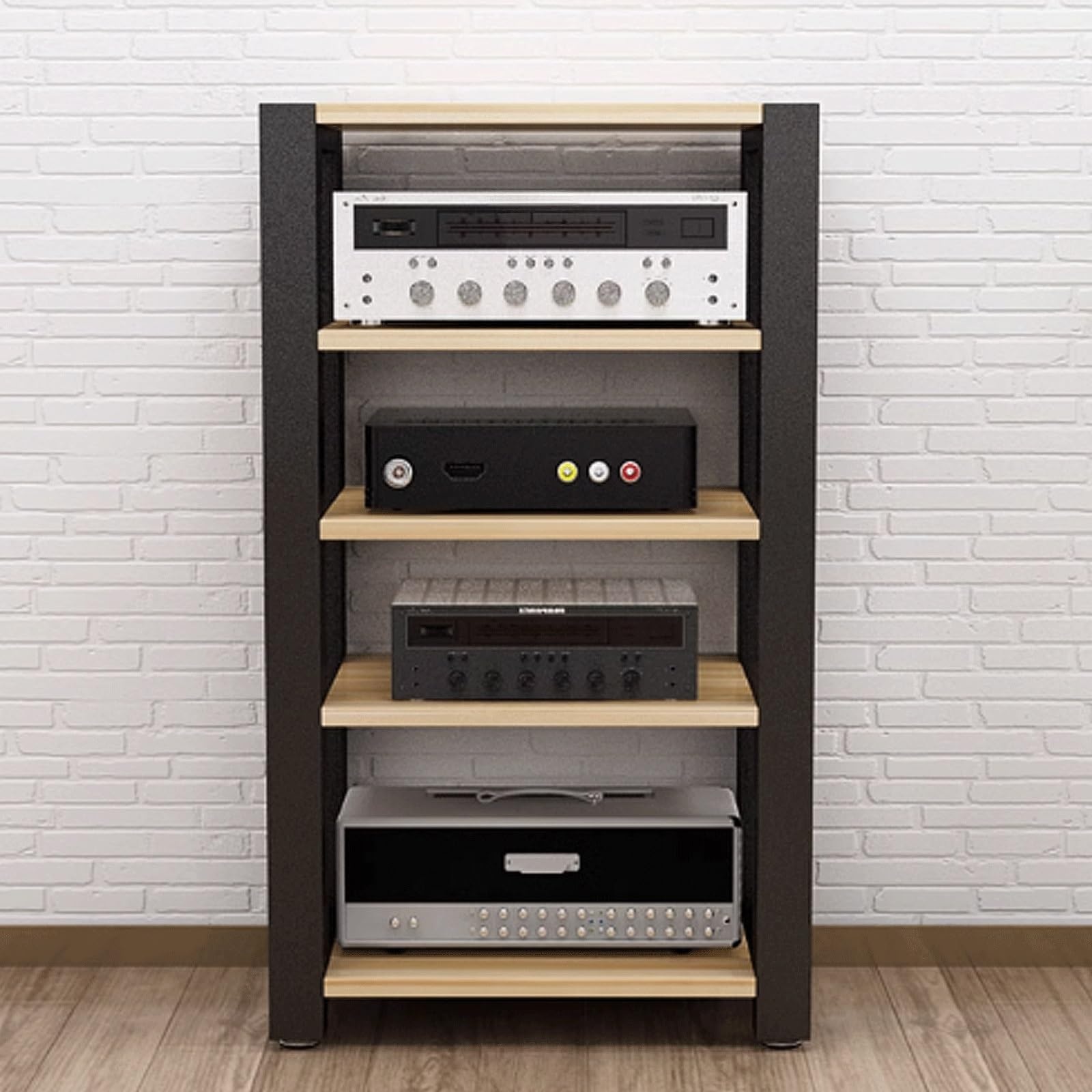 Heavy Duty 5-Layer AV Rack Stand Torre Multicolore con Grassetti Tubi in Acciaio 4 Ideale per Home Theater & Audio Apparecchiature