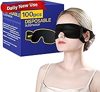 100 Pack Disposable Blackout Sleep Masks Bulk - Soft Hygienic Blindfolds for Travel, Yoga, Parties, Team Building & Deep Sleep