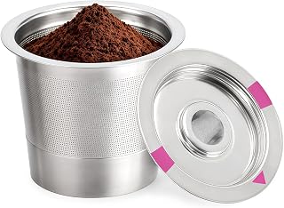Reusable K Cups Coffee Pods Compatible with K 1.0 and 2.0(1PACK) | 18/8 stainless steel,BPA-Free Refillable Coffee Filters(1PACK)