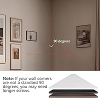 Vista 7 de evron Juego de 2 estantes de montaje de esquina, estantes de pared flotantes fáciles de instalar con acabado de grano de madera, plástico ABS