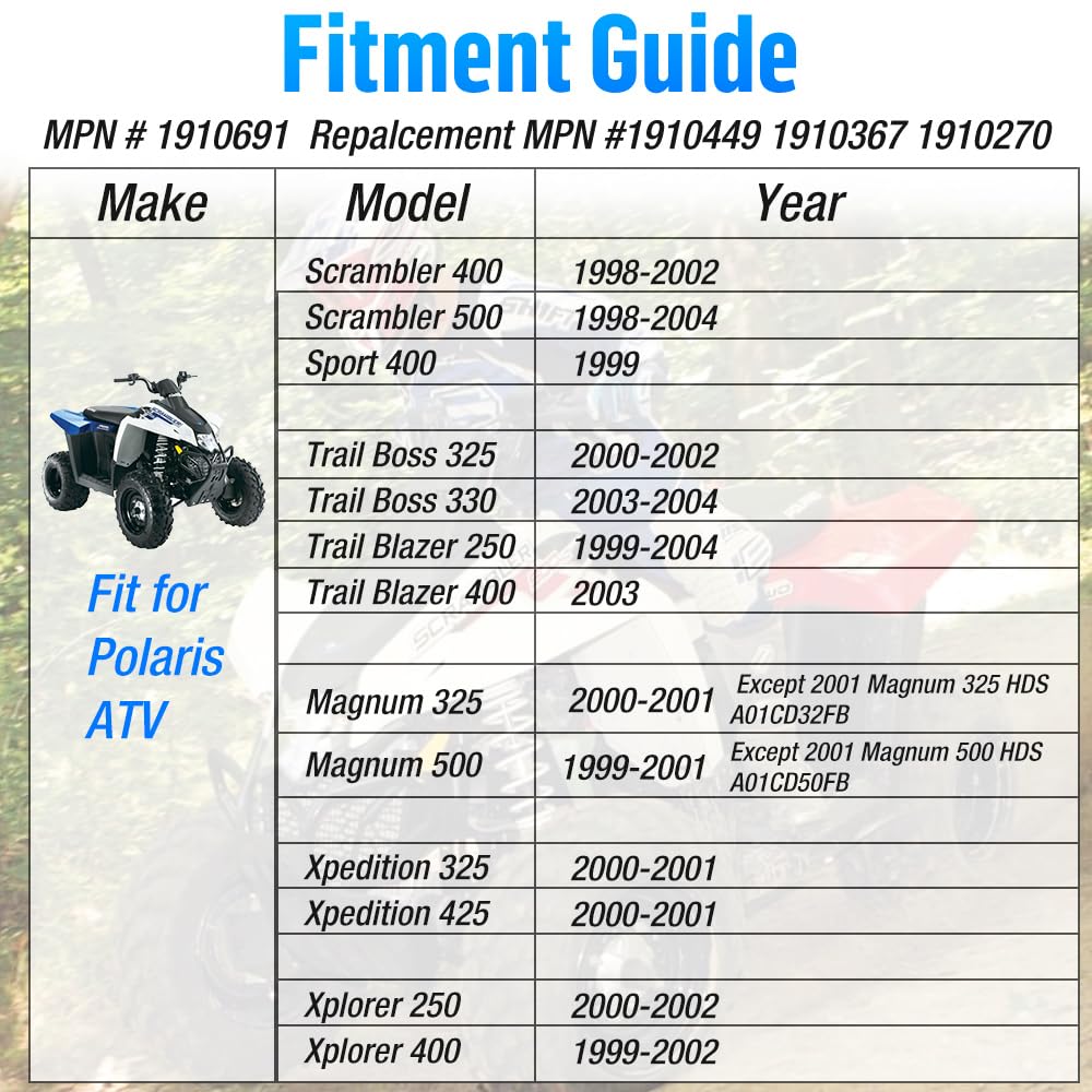 Pinza freno trasero para Polaris Scrambler Trail Boss Blazer Magnum Xplorer | para Polaris Scrambler 400 500 98-04, Trail Boss 325 330 00-04, Trail Blazer 250 400 99-04, Magnum 325 500 Xpedition Xplorer