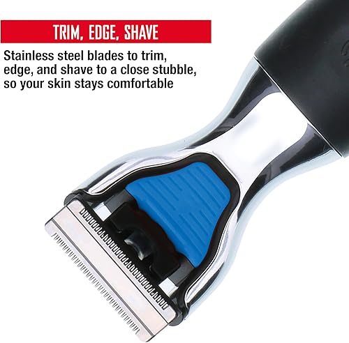 Miniatura 5 de Barbasol Afeitadora eléctrica recargable de una sola hoja húmeda y seca con cuchillas de acero inoxidable y accesorio ajustable para recortadora de