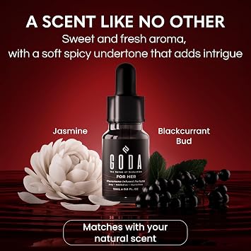 GODA Pheromones Perfume for Women The Original Long-Lasting Women's Fragrances with Jasmine and Rose, Vegan & Cruelty-Free 15ml/0.50 fl. oz