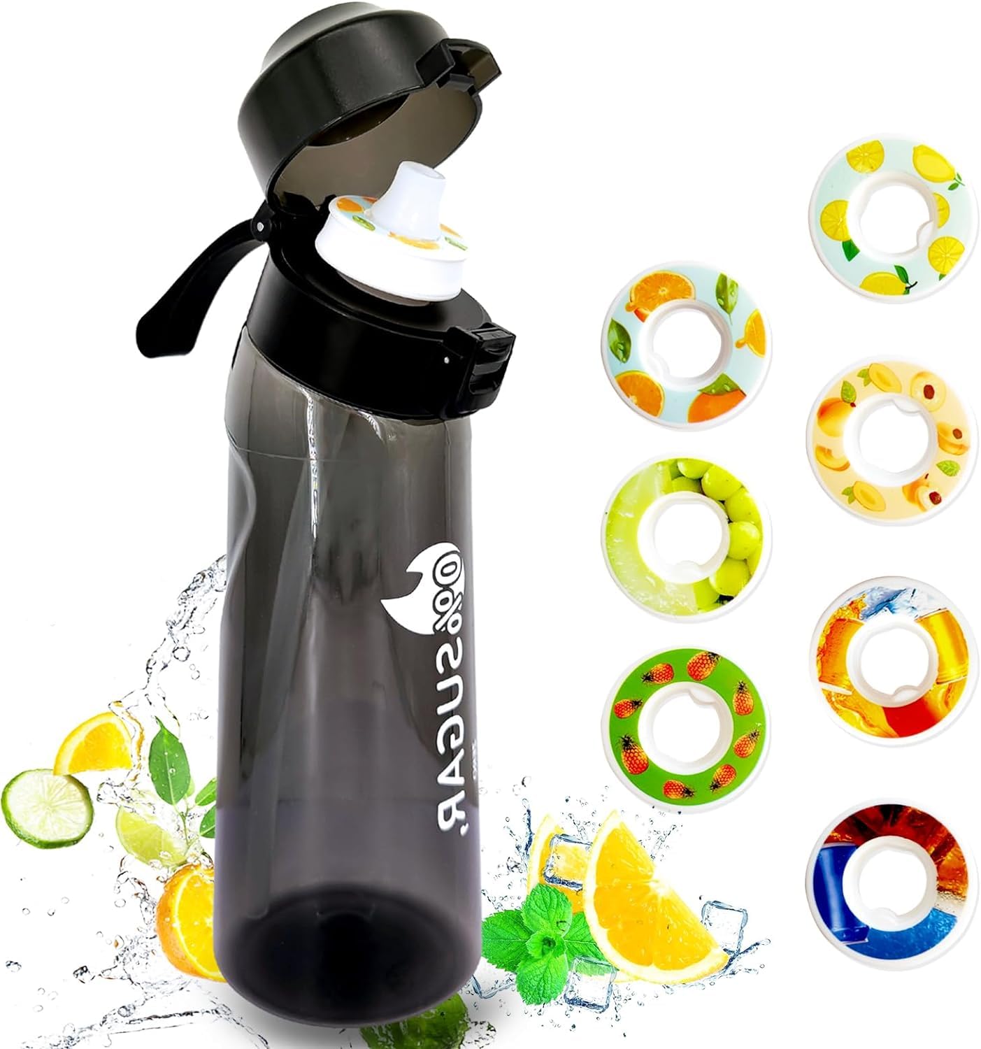 YLMKDE Flavored Water Bottle,Air Water Bottle Set with 1 Random Flavor Pods, Sports Air Water Bottle, 650ML Fruit Fragrance Water Bottle,Scent Water Cup,Drinking Bottles For Gym Outdoor Gift