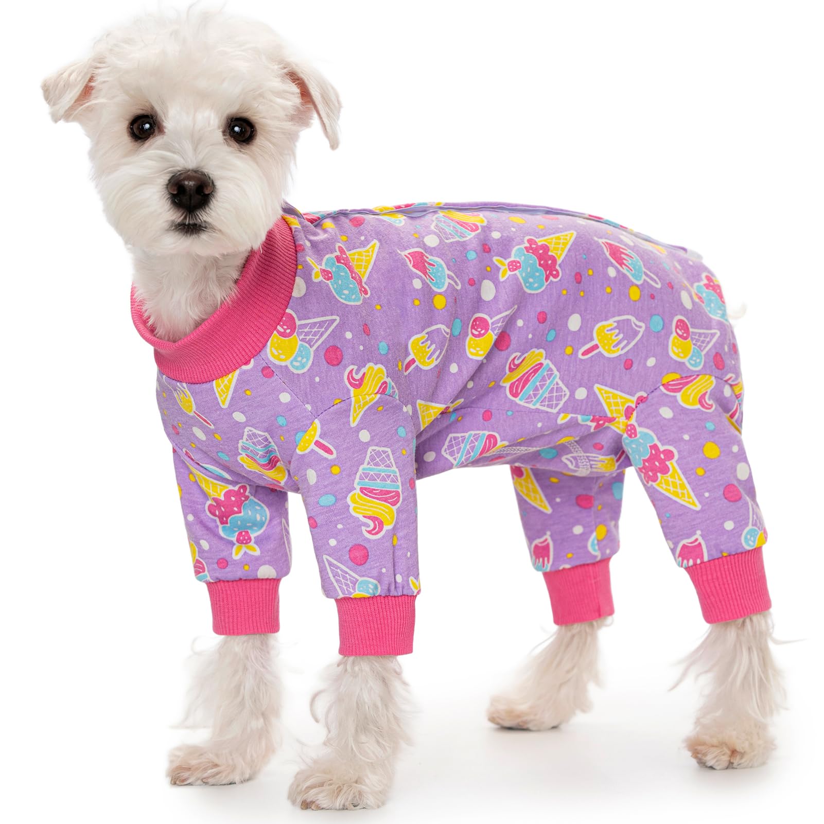 Dog Surgery Recovery Suit, Four-Leg Long Sleeve Dog Onesie