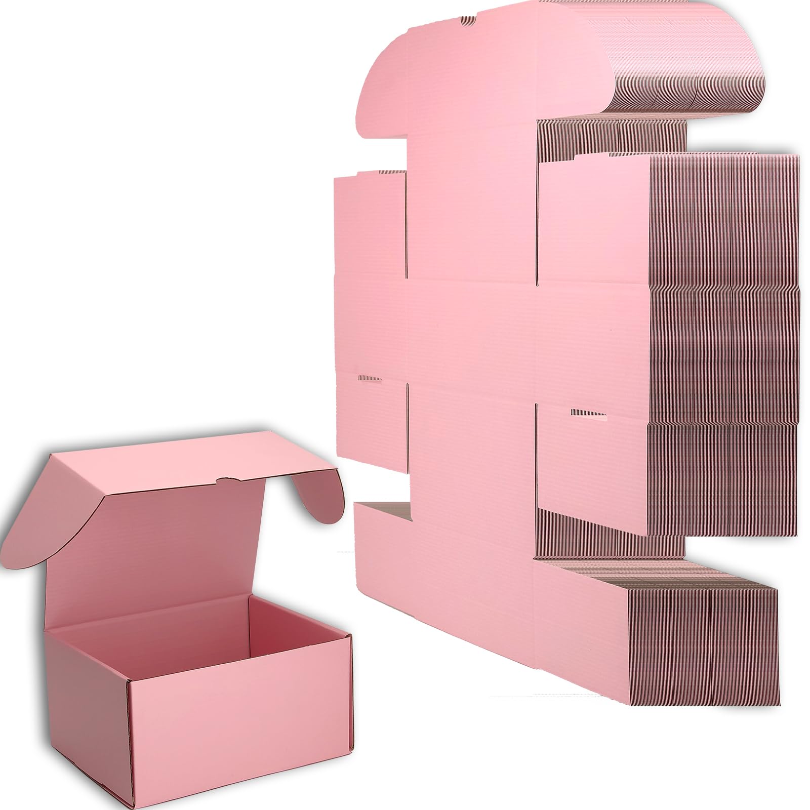 Cenoid Small Postal Boxes, 20x15x10cm Pink Postage Parcel Shipping Cardboard Boxes for Posting Shipping Delivery Packaging boxes for Small Business (Pack of 25)