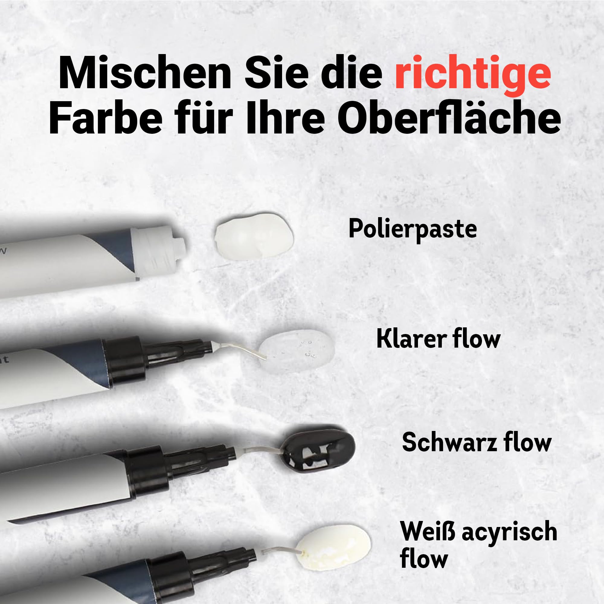 Granit-Reparatur-Set (transparent, schwarz und Acryl-Reparaturset) – ideal als Quarz-Arbeitsplatten-Reparatur-Set I funktioniert hervorragend für Marmor, Porzellan, Keramik und Corian Oberflächen