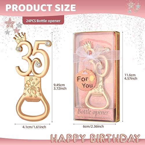 Miniatura 2 de 24 boxes of rose gold themed 50th birthday bottle openers favored for 50th anniversary wedding party gifts 50th birthday party souvenirs or party