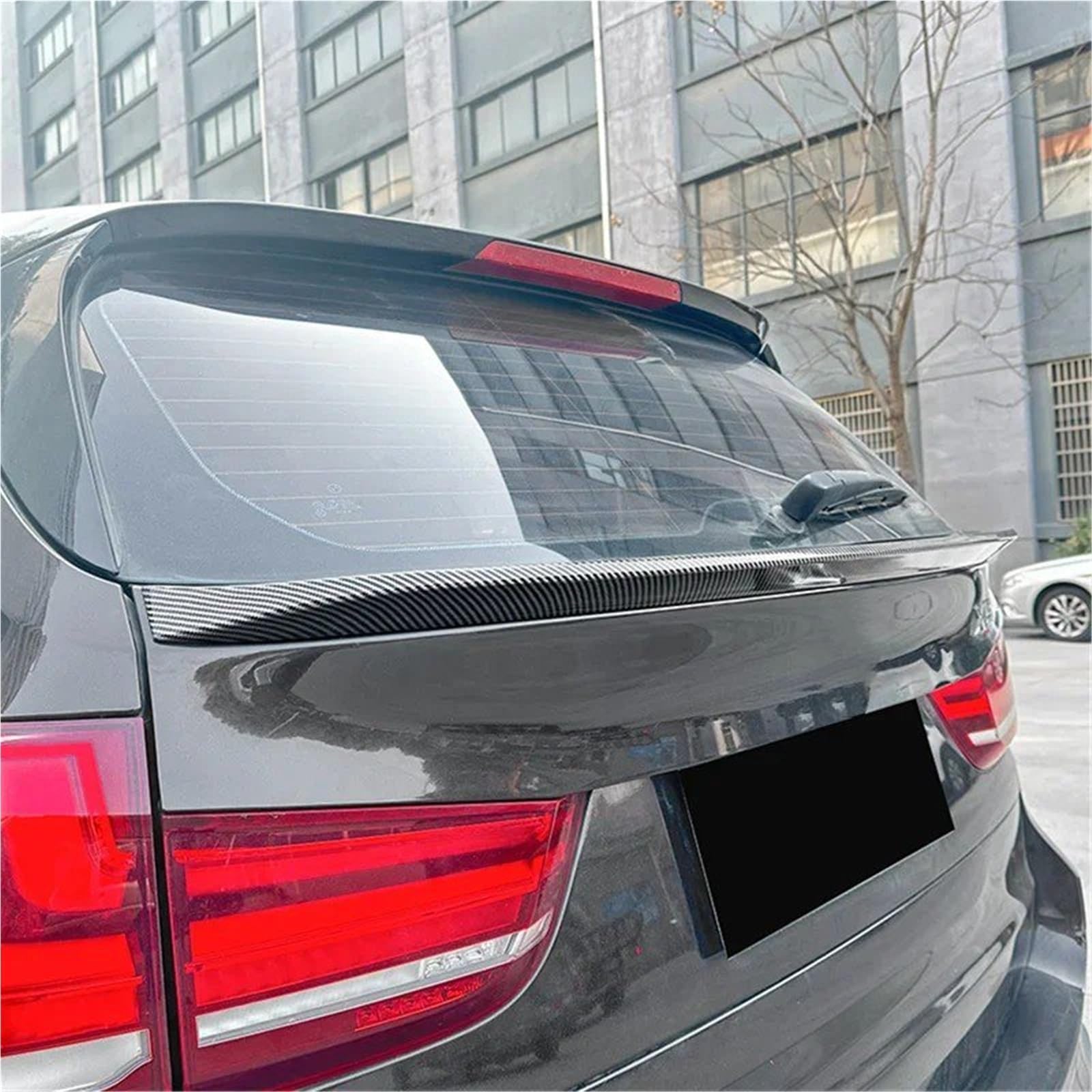 Dla B&MW X5 F15 2014-2018 Skrzydło Na Klapie Spoiler Bagażnika Lotka Tylny Akcesorium Dekoracyjne Spojler Tylny Trunk Wing(Carbon Look)