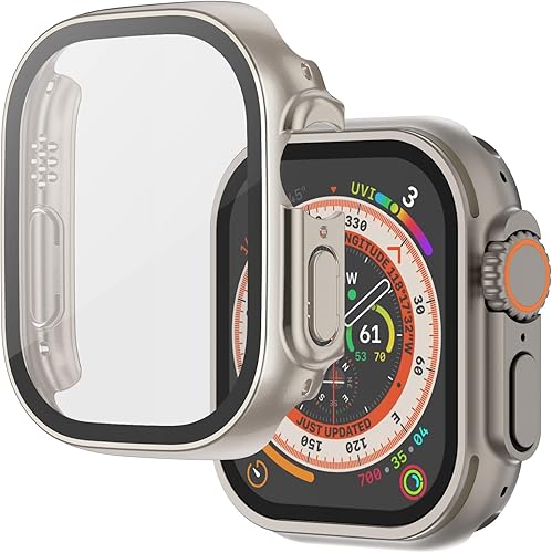 Miniatura 31 de Funda compatible con Apple Watch Series 9 Series 8 Series 7 de 41 mm con protector de pantalla de vidrio templado incorporado, funda protectora
