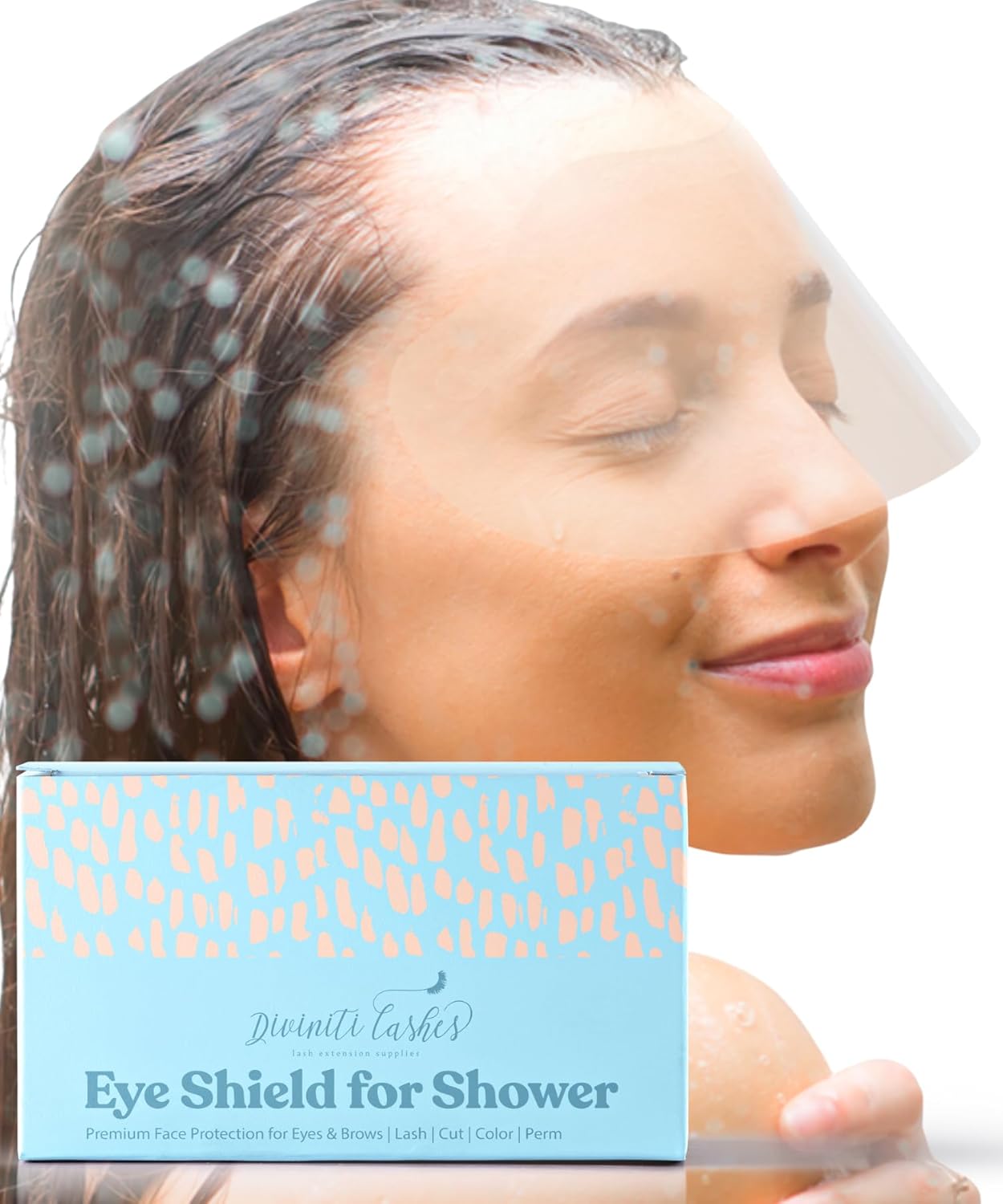 100 PCS Shower Shield I Plastic Eye Shield Shower Visor for Adults
