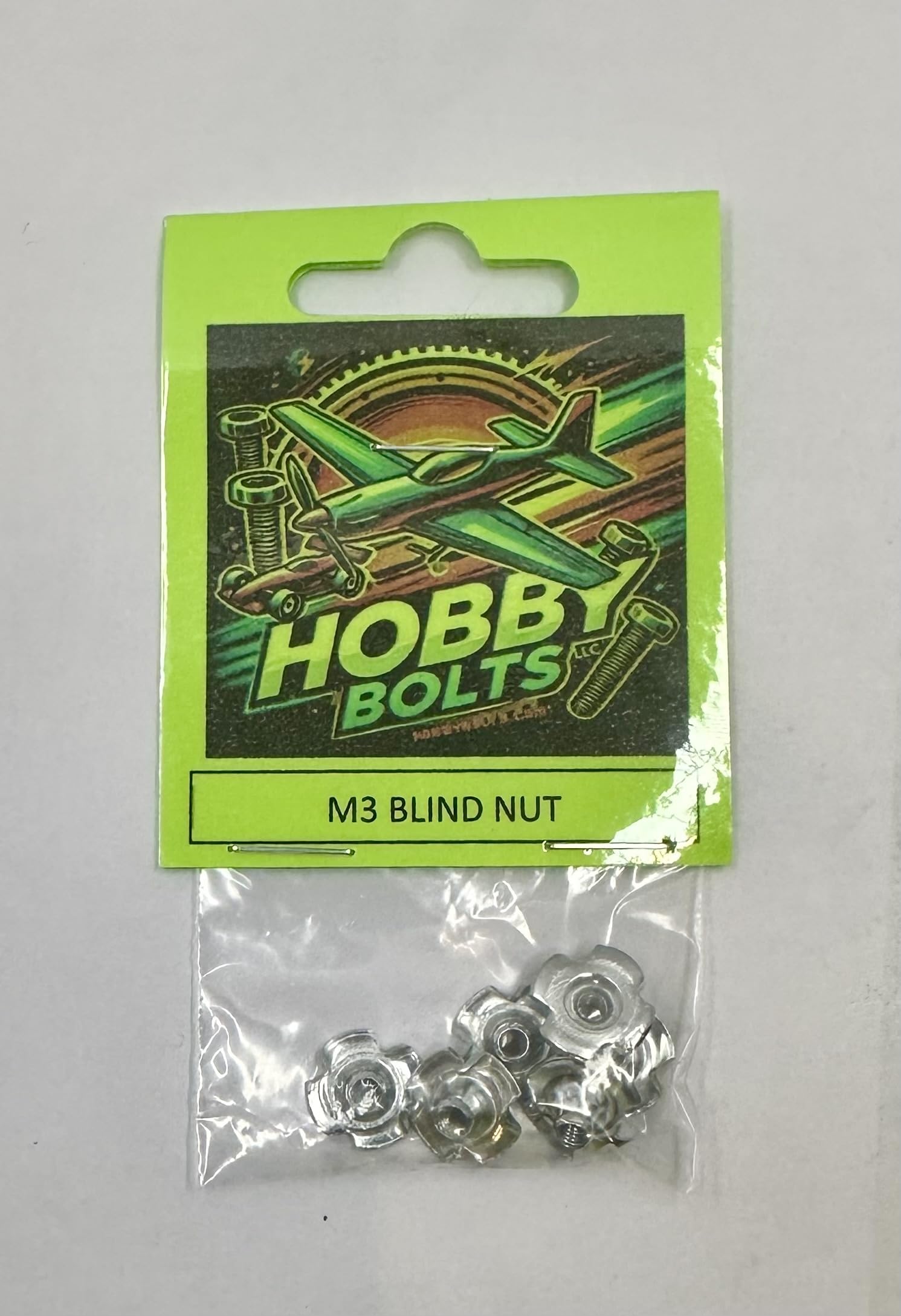 Hobby Bolts M3 Blind Nuts, Pack of 6, Metal Hardware, Made in USA