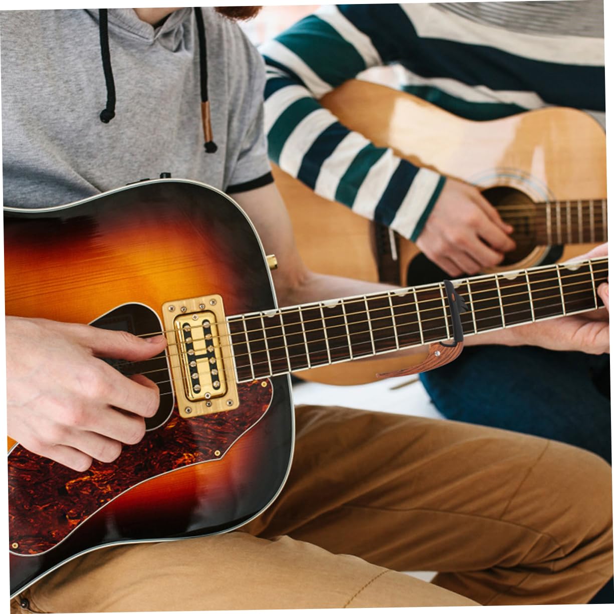 Toyvian 5 szt. kapodaster gitarowy capo narzędzie do ukulele, klips do gitary, tuner skrzypiec, ukulele banjo, przydatne kapodastry, profesjonalne części gitarowe wrażliwe