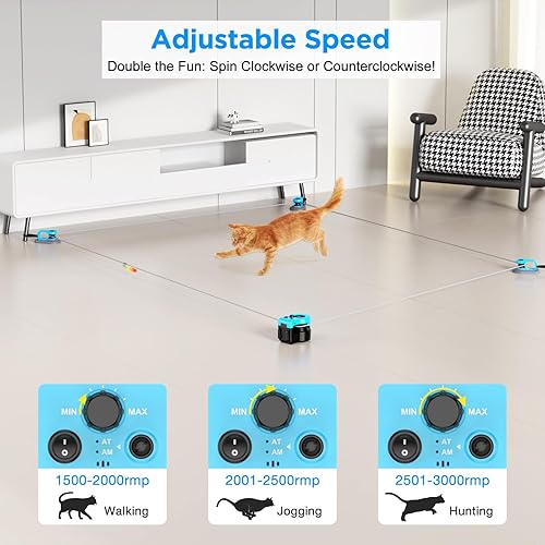 Miniatura 2 de Pet Deluxe Juguete interactivo para gatos de interior, control automáticoremoto, bricolaje, gato, ratón, caza, caminadora, mantente aburrido,