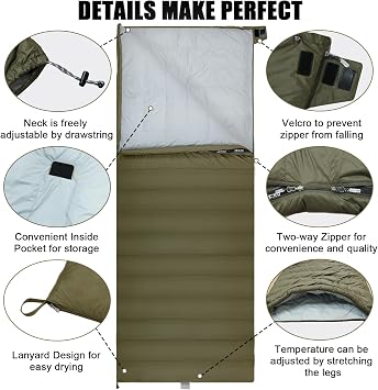 Wearable Down Sleeping Bag for Adults, Ultralight Blanket Mat