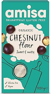 Amisa Gluten Free Organic Chestnut Flour 350 g (Pack of 3)